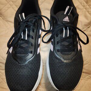 Adidas CloudFoam Comfort Women Black and Light Pink, Mesh, Sneakers Size (8.5)